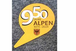 Hohe Nachfrage nach dem „950-Jahre Alpen“-Schild